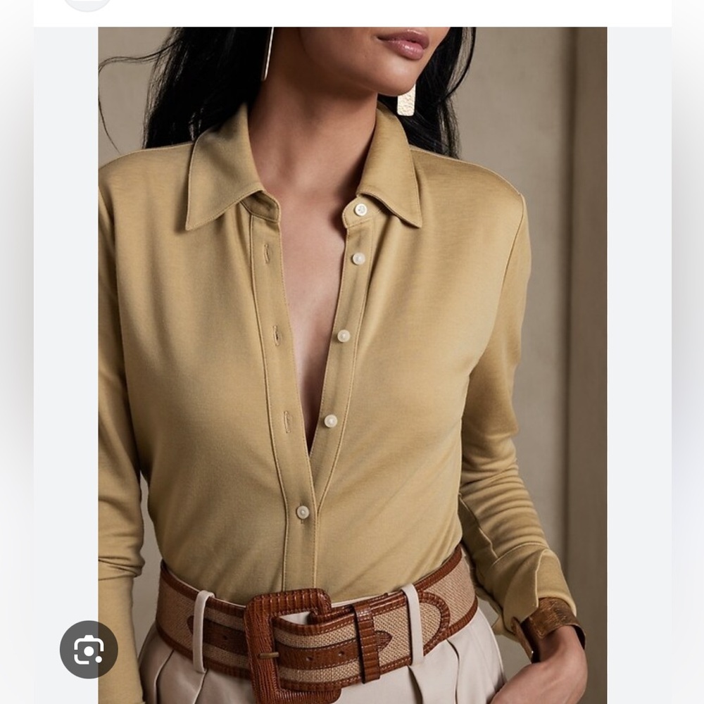 Banana republic essential long sleeve polo